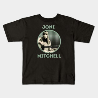 joni mitchel || light green Kids T-Shirt